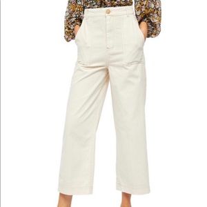 Free People Cream Carpenter Pants